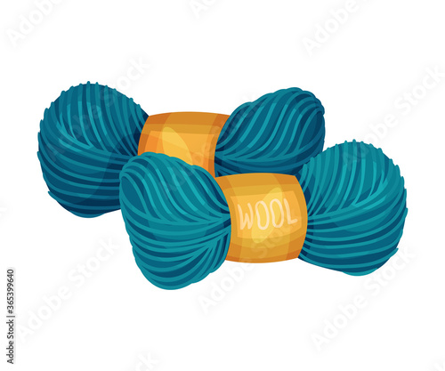 Wool or Crewel as Needlework Tool Vector Illustration
