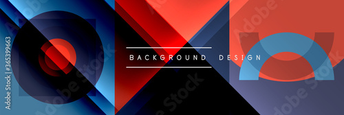 Neo memphis geometric pattern with circles, squares and lines. Pop art abstract background for covers, banners, flyers and posters and other templates