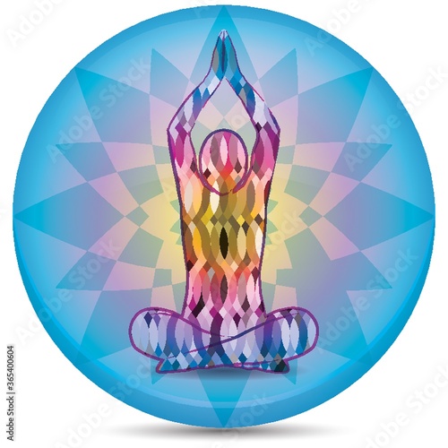 man practicing yoga in lotus pose