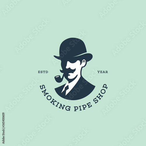 Smoking pipe shop logo