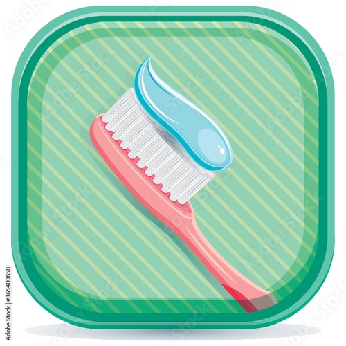toothbrush with toothpaste