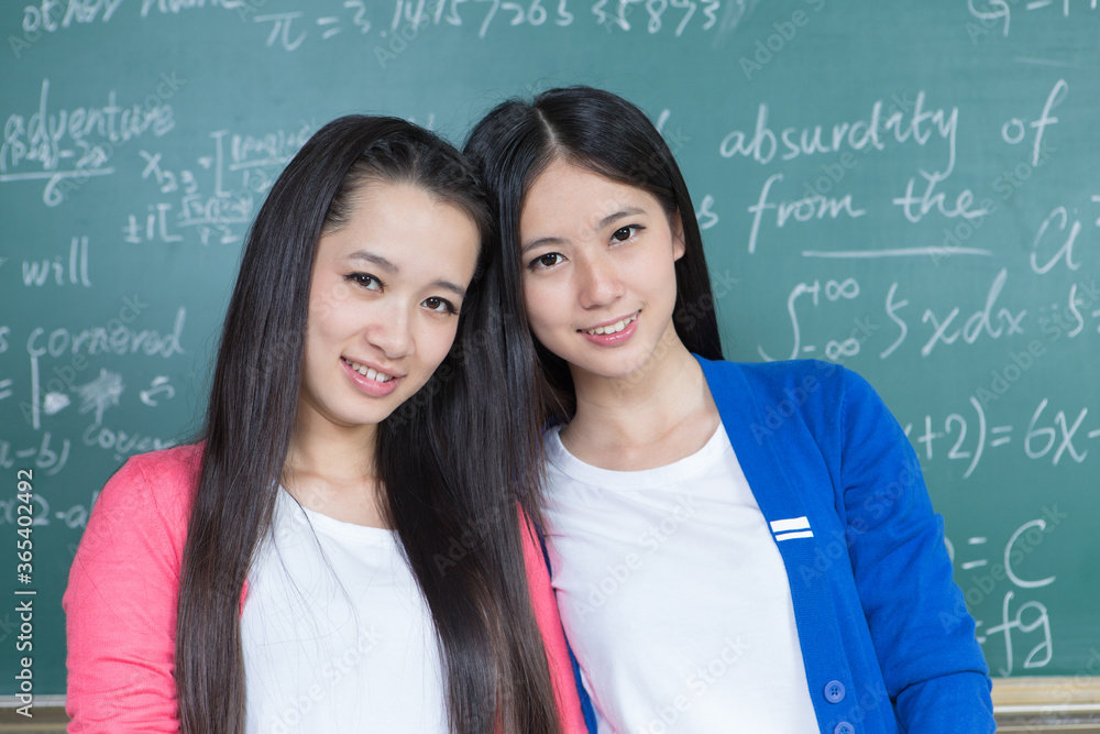 Asian College Student On Campus