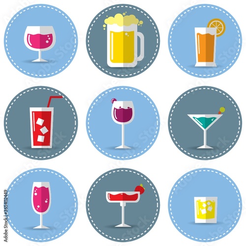 set of drinks