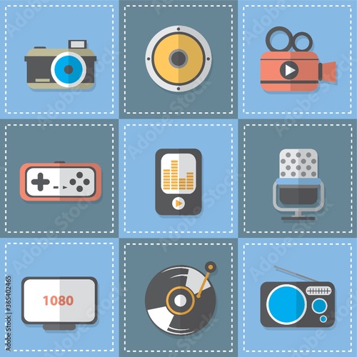 set of technological devices