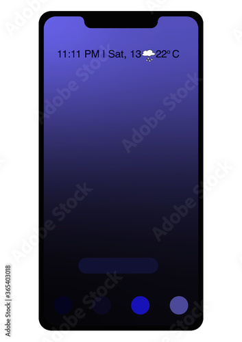 mobile phone with blank screen