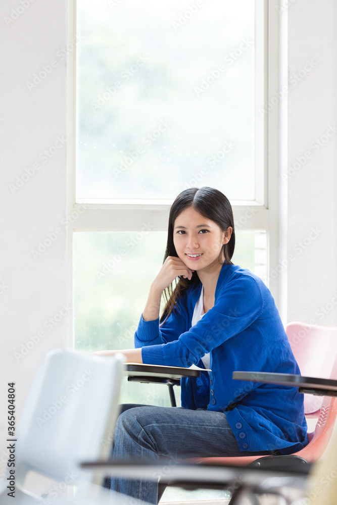 Asian College Student On Campus Asian College Student On Campus