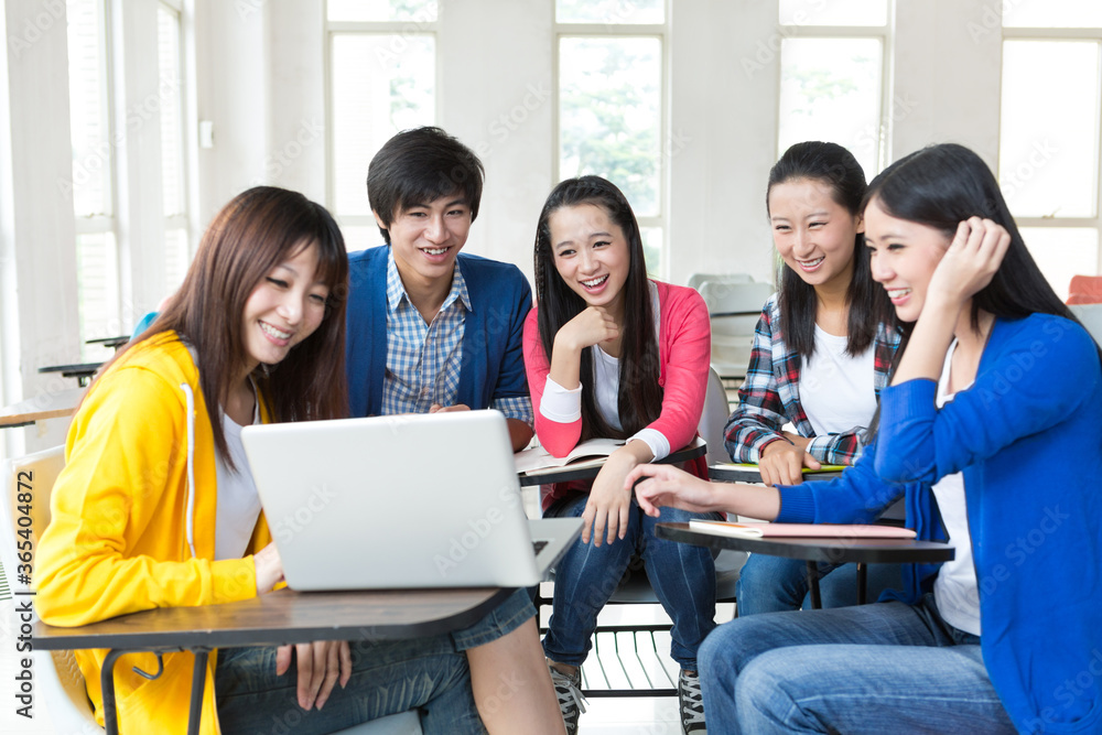 Asian College Student On Campus Asian College Student On Campus