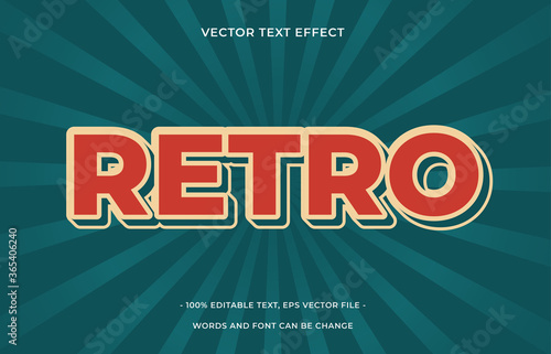 Retro editable text effect