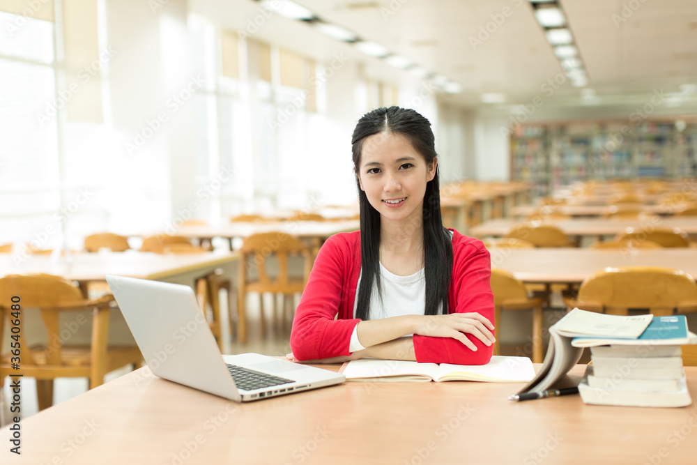 Asian College Student On Campus