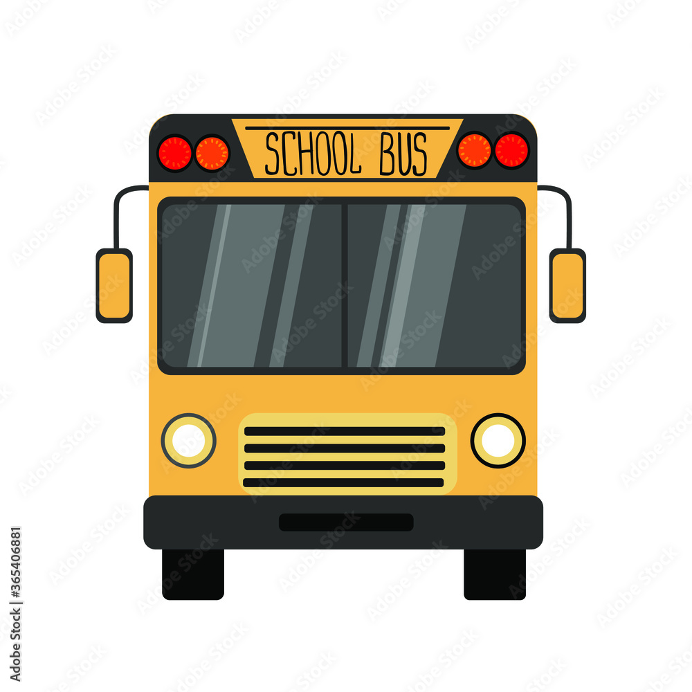School bus on the white background School bus on the white background