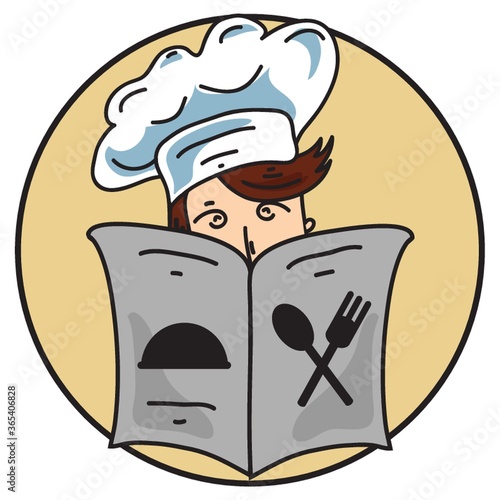 chef reading menu card