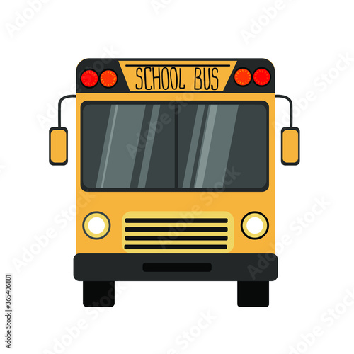 School bus on the white background