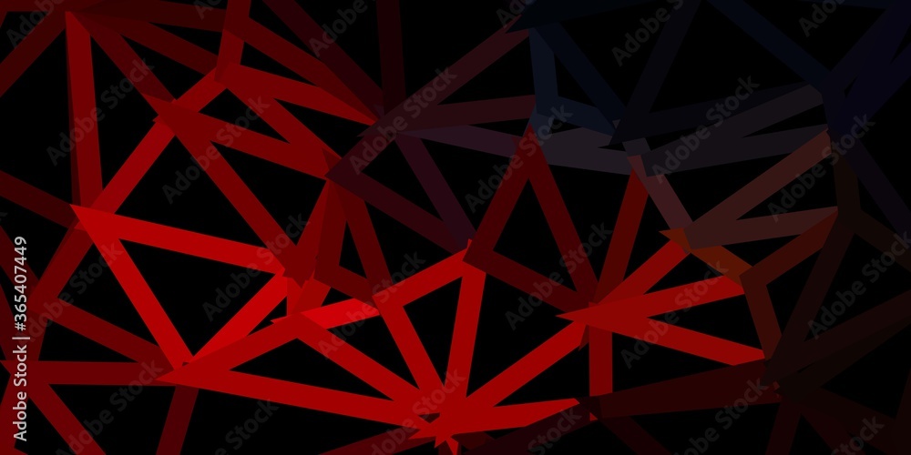 Dark blue, red vector poly triangle template.