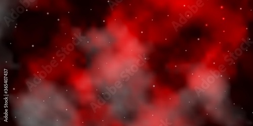 Dark Red vector texture with beautiful stars. Shining colorful illustration with small and big stars. Theme for cell phones.