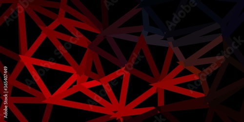 Dark blue, red vector poly triangle template.