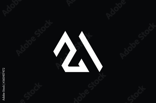 Free Download Minimal Innovative Initial ZM logo and MZ logo. Letter ZM MZ creative elegant Monogram. Premium Business logo icon. White color on black background - GFXLoad