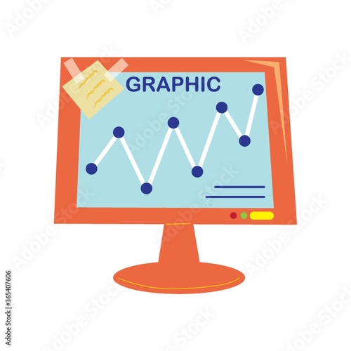 monitor showing graph results