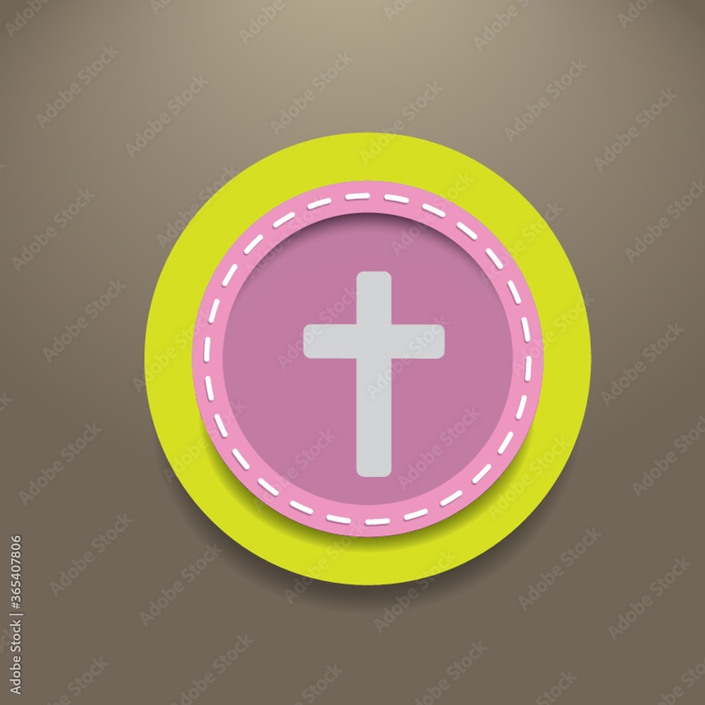 Obraz premium cross symbol button