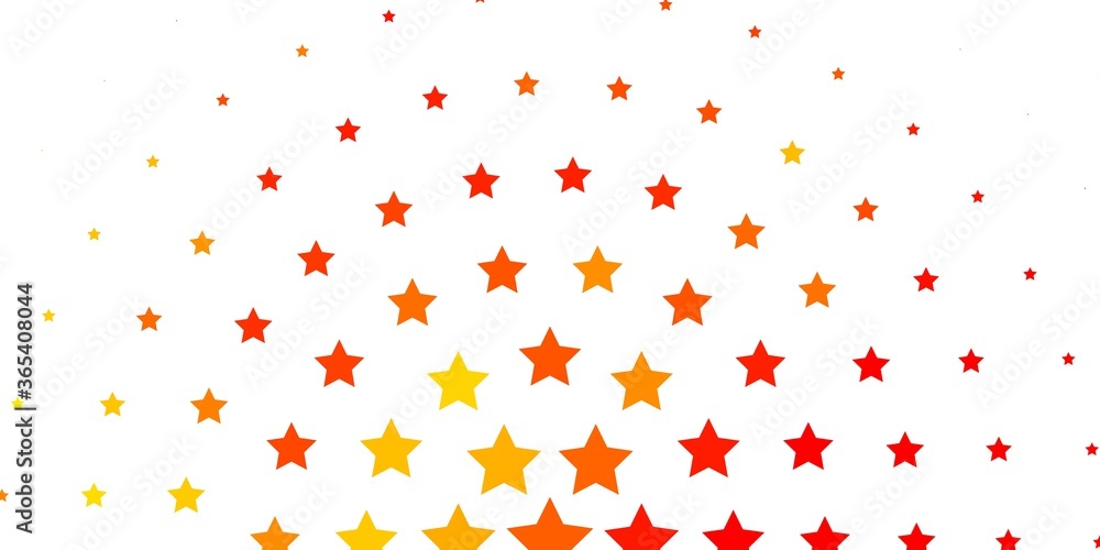 Light Red, Yellow vector template with neon stars. Shining colorful illustration with small and big stars. Pattern for websites, landing pages.