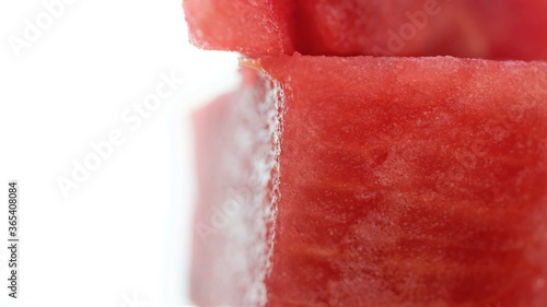 red watermelon slice cube