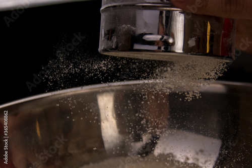 sifting flour