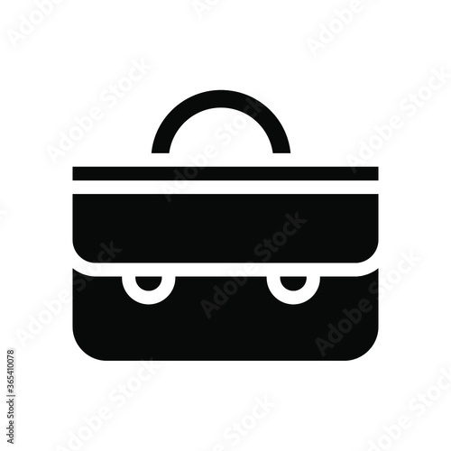 briefcase icon vector illustration glyph style. father's day icon set.