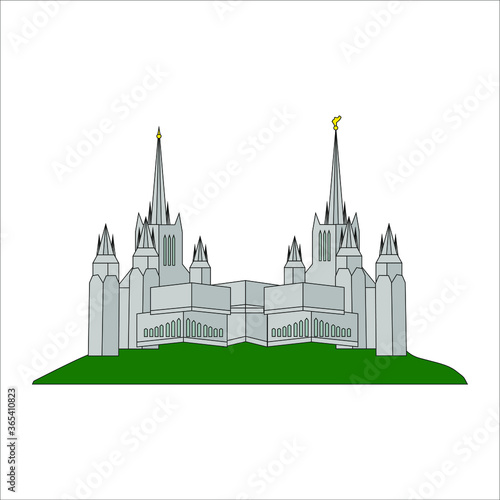 Obraz na płótnie temple of san diego, in california, united states w salonie