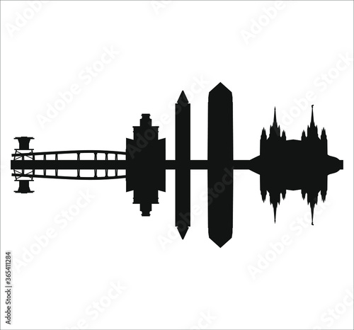 San Diego, California United States city skyline. illustration for web and mobile design.