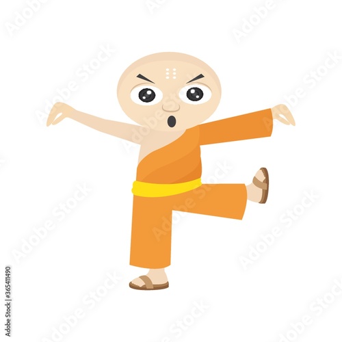 monk practicing karate