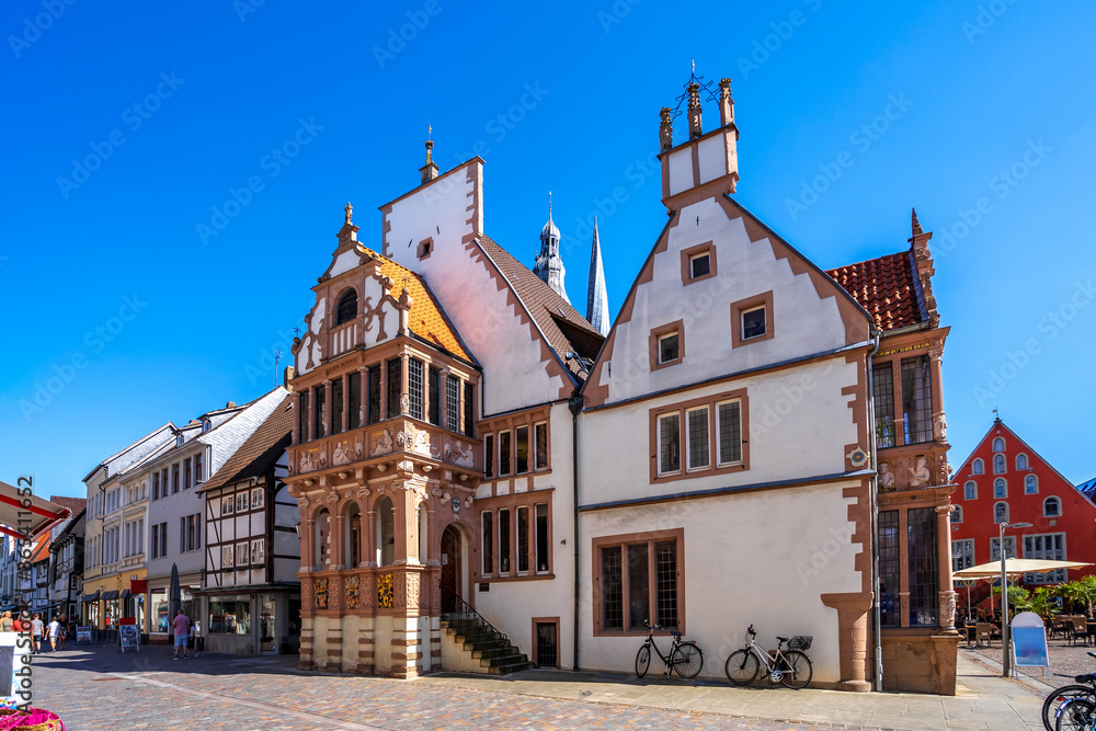 Fototapeta premium Rathaus, Lemgo, Deutschland 
