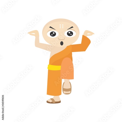 monk practicing karate