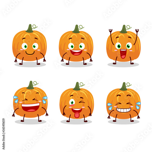 Cartoon character of pumpkin with smile expression