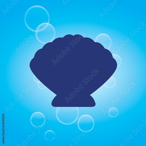 silhouette of seashell