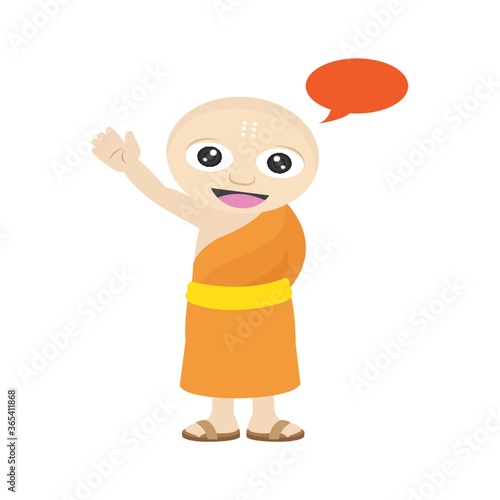 monk with speech bubble