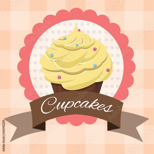 fancy cupcake label