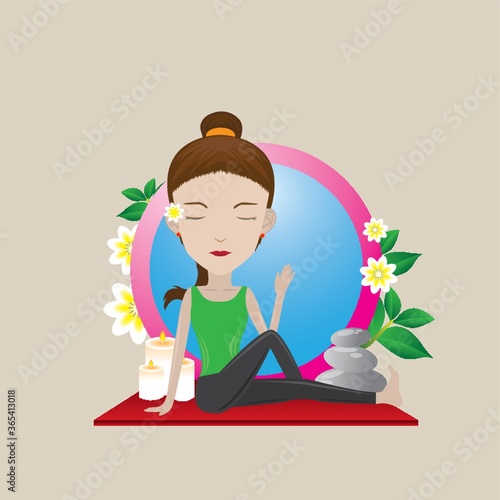 woman practicing yoga