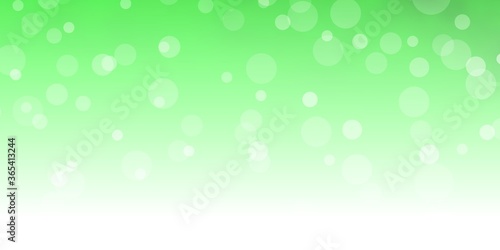 Light Green vector layout with circles. Abstract illustration with colorful spots in nature style. Pattern for booklets, leaflets.