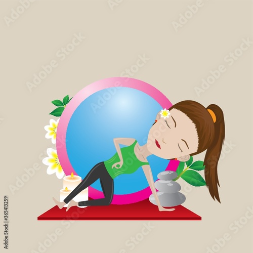 woman practicing yoga
