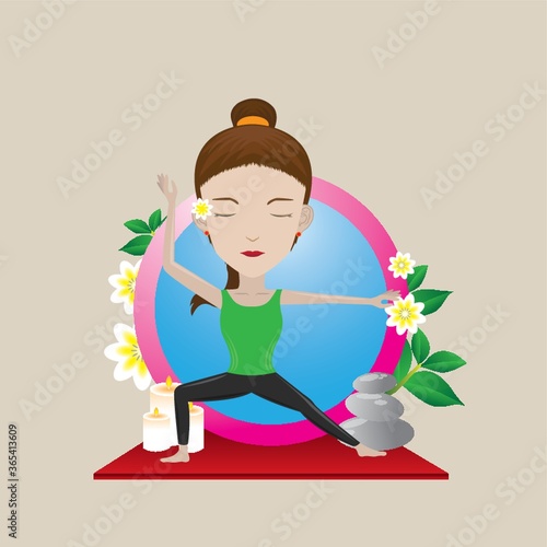 woman practicing yoga