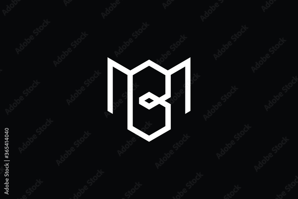Minimal Innovative Initial MB logo and BM logo. Letter MB BM creative elegant Monogram. Premium Business logo icon. White color on black background Minimal Innovative Initial MB logo and BM logo. Letter MB BM creative elegant Monogram. Premium Business logo icon. White color on black background