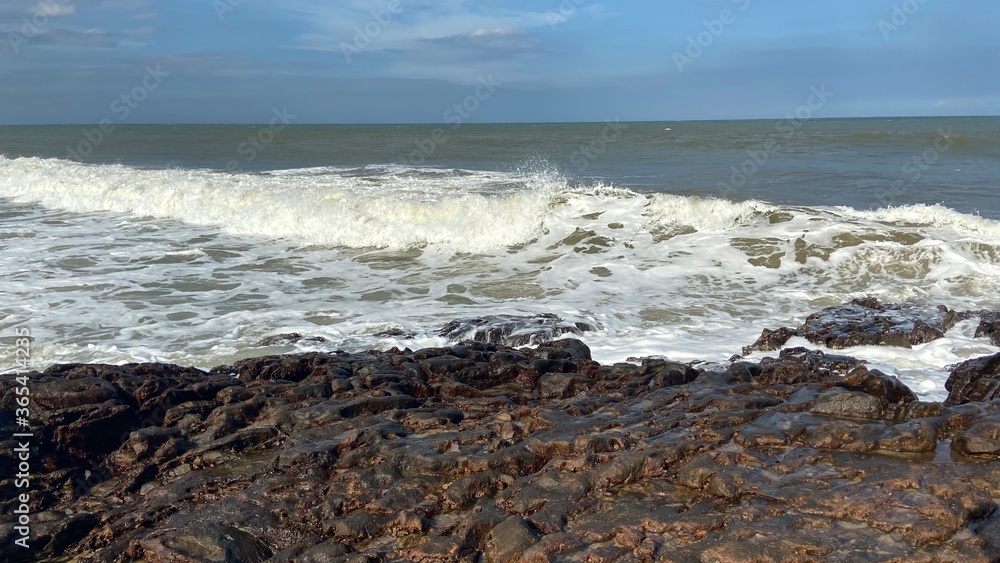 waves on the beach