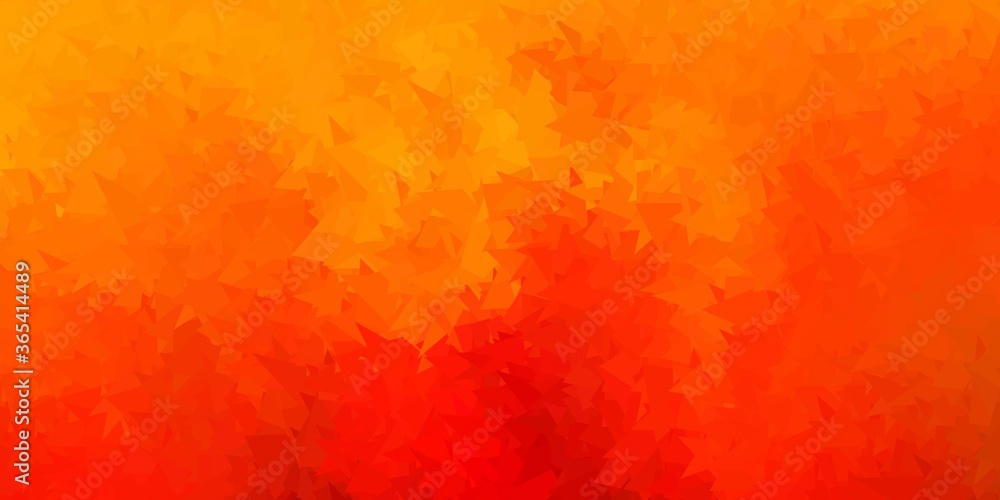 Dark orange vector triangle mosaic template.