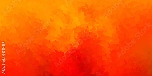 Dark orange vector triangle mosaic template. © Guskova