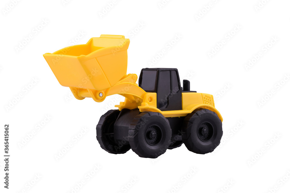 Heavy duty construction Tractor toy isolated with clipping path on white background. Heavy duty construction Tractor toy isolated with clipping path on white background.