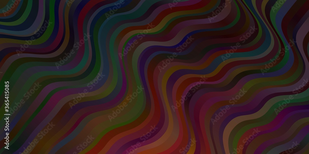 Dark Red vector backdrop with bent lines. Dark Red vector backdrop with bent lines.