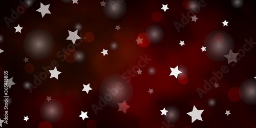 Dark Green, Yellow vector pattern with circles, stars. Abstract design in gradient style with bubbles, stars. Texture for window blinds, curtains.