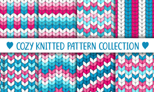 baby blue and baby pink wool pattern cozy collection