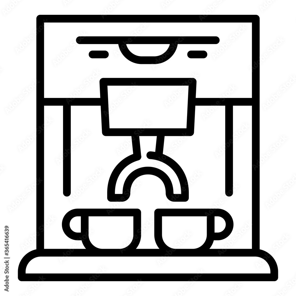 Professional coffee machine icon. Outline professional coffee machine vector icon for web design isolated on white background Professional coffee machine icon. Outline professional coffee machine vector icon for web design isolated on white background