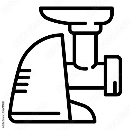 Kitchen meat grinder icon. Outline kitchen meat grinder vector icon for web design isolated on white background
