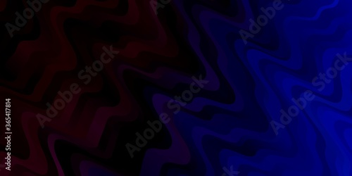 Dark Blue, Red vector pattern with wry lines. Gradient illustration in simple style with bows. Best design for your ad, poster, banner.